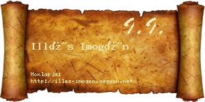 Illés Imogén névjegykártya